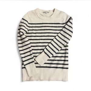 41 Hawthorn Striped Crewneck Sweater - Cream and Black